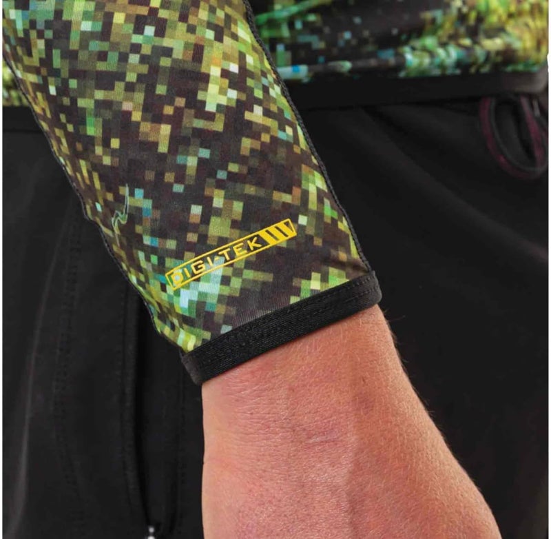 Riffe Eco Hooded Long Sleeve Rash Guard w/Loading pad DIGI-TEK Camo - Image 3